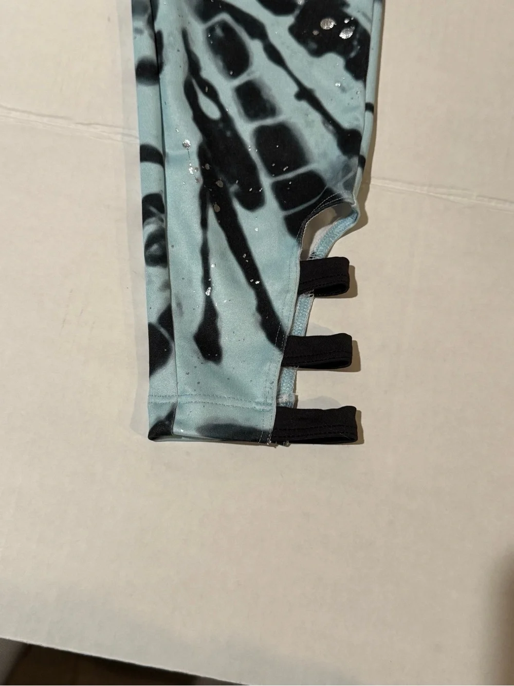 Justice Girls Active Set Tie Dye Glitter Leggings Shorts 10